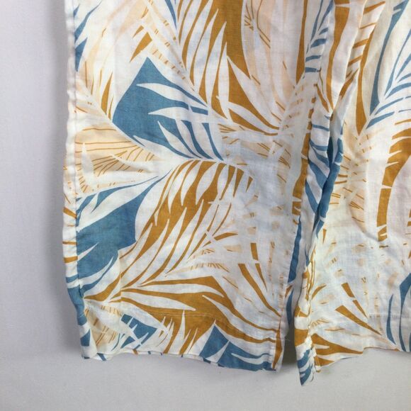 Cynthia Rowley Women's Linen Pant Wide Leg Tropical Printed Multicolor Size L - Picture 4 of 12